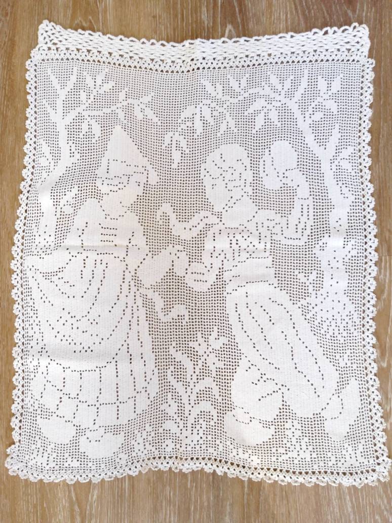 Filet Crochet, Bistro Curtain, Curtain, Window Picture, Lace Curtain,  Holland Dancing Couple -  Canada