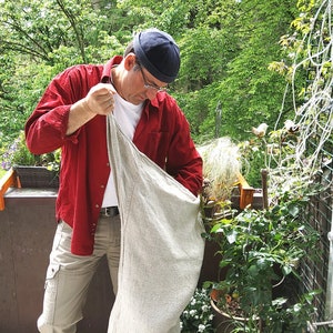19TH CENTURY ANTIQUE linen, sacks, undyed, natural linen