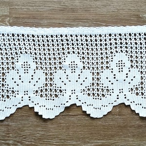 Landhaus:Schweden Handarbeit,romantisch, gehäkelt Spitze Bistro Gardinen/Vorhang,weiß