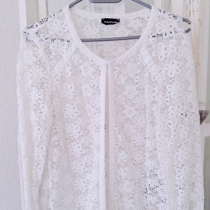 Taifun cardigan, lace, white long, women, summer