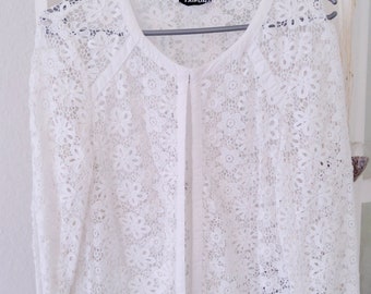 Taifun cardigan, lace, white long, women, summer