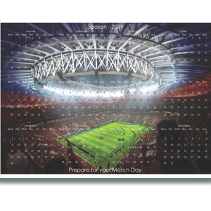 Soccer/Football Season 2019_A3 Landscape  Calendar