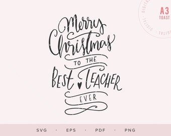Download Teacher ornament svg | Etsy