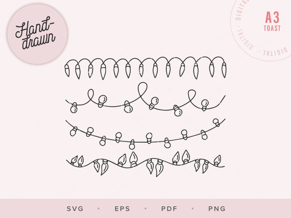 Download Free Christmas Lights Svg Cut File Digital File Digital Sticker Etsy SVG DXF Cut File