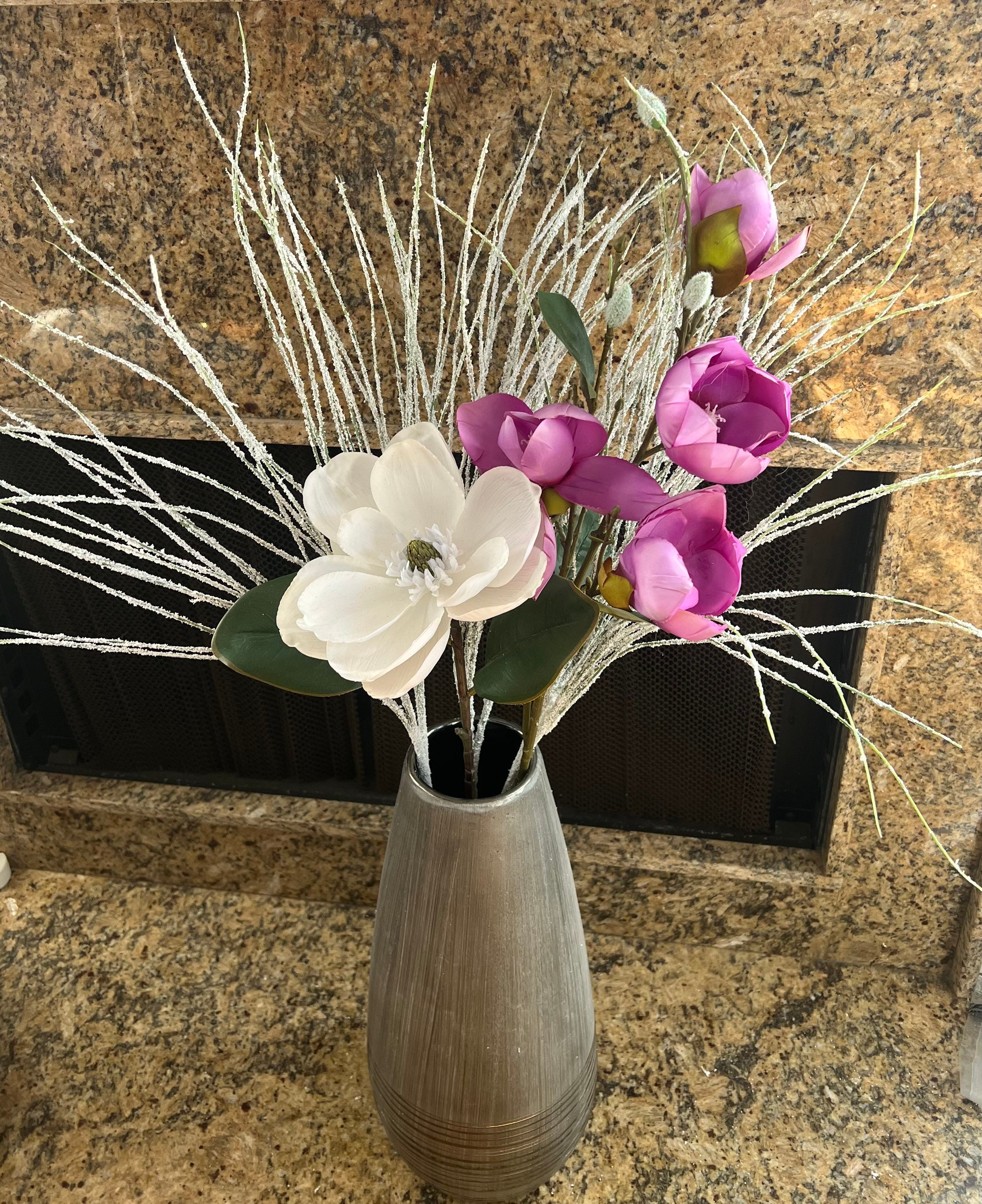 Floor Vase Artificial Flowers Arrangement Etsy