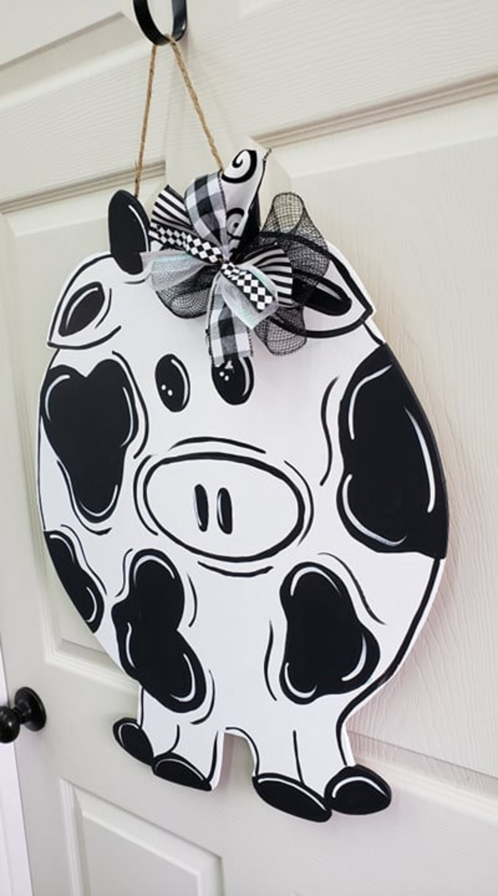 Fat Cow Door Hanger Door Decor Wreath Etsy.de