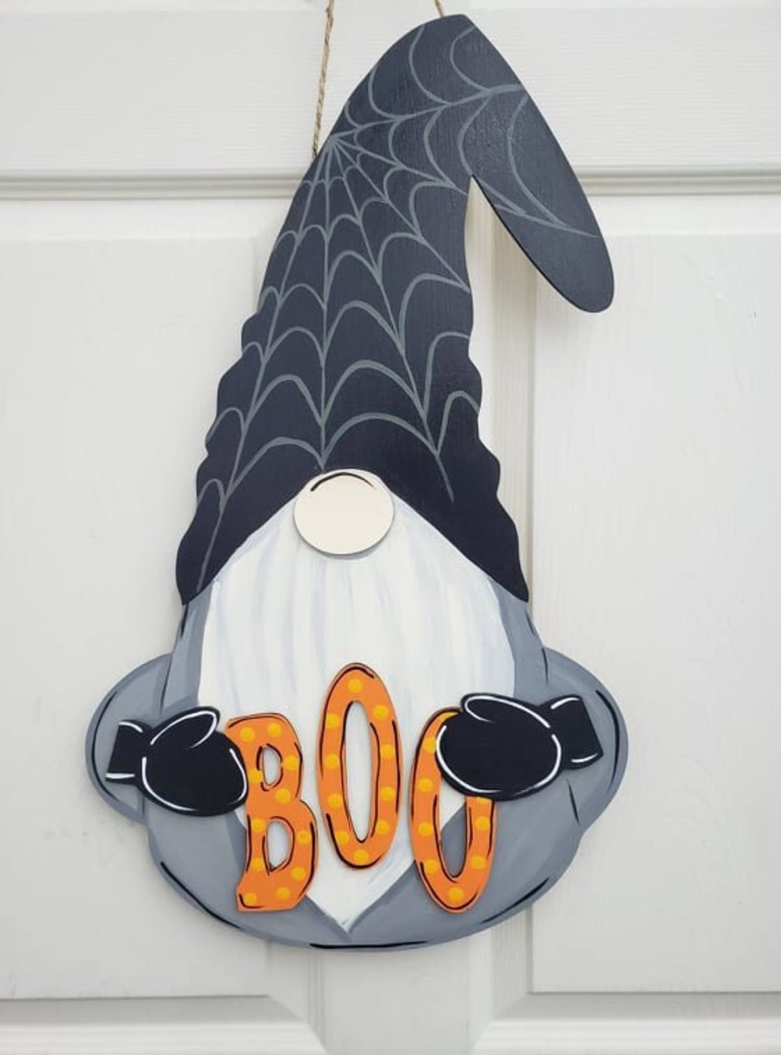 Boo Halloween Gnome Door Hanger Etsy