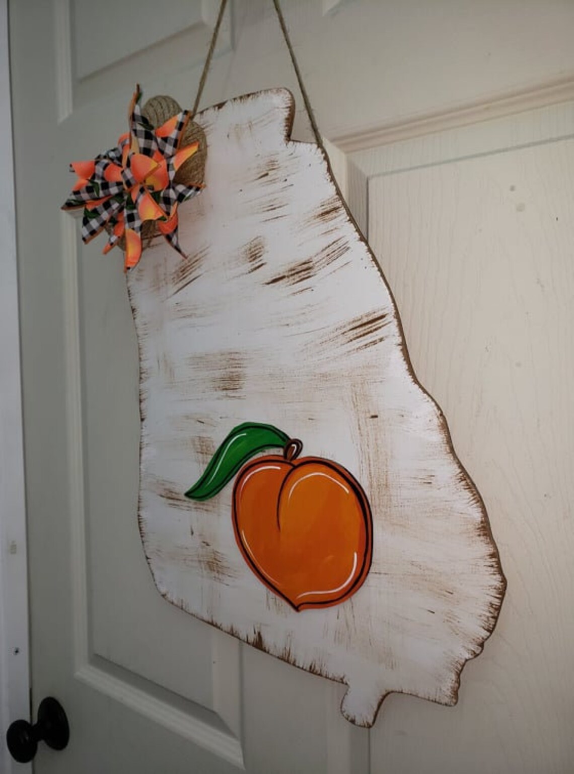 Peach Door Hanger Etsy