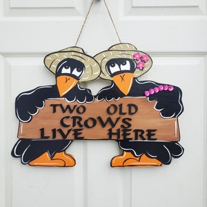 Two Od Crows, Crow, Door Hanger, Door Decor, Wreath
