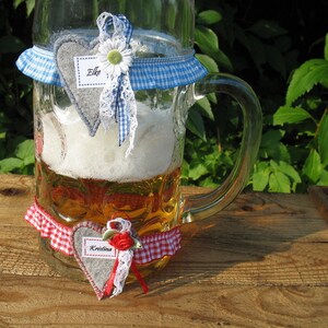 Maßkrugband Maßkrugstrumpfband, Namensträger zünftig Trachtenhutform für Kundenveranstaltugen, Oktoberfest give away, Wiesn Geschenk Bild 3