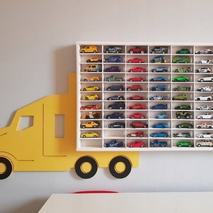 Speelgoedauto-opslag 110 secties montage, Plank, Garage voor Hot Wheels, Matchbox-speelgoedauto's,