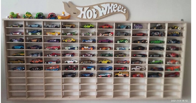 Toy Car Storage 110 sections, Shelf, Garage for Hot Wheels, Matchbox Toy Cars, image 9