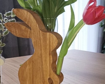 Osterdeko | Set di vasi Osterhase | Trockenblumen | Decorazione Ostern | Geschenk Ostern Erwachsene | Frühlingsdeko | Vaso Holz | Holzdeko