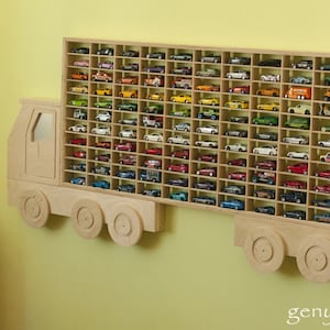 Speelgoedauto-opslag 110 secties, plank, garage voor Hot Wheels, Matchbox-speelgoedauto's, Montessori