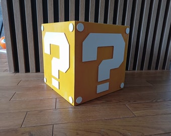 ikea kallax insert, Super mario Block, toy container, Mario Mystery Block /ikea kallax insert