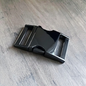 Metal Side Release Buckle 1 inch Pack of 2 Gun Metal