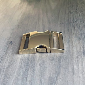 Metal Side Release Buckle 1 inch Pack of 2 Light Gold
