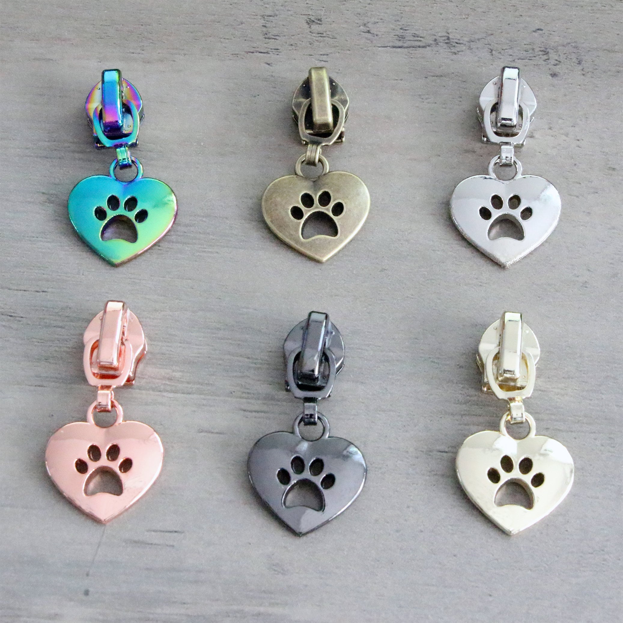 Clip on Charms Zipper Pulls Cats, Dogs, Paws, Bone