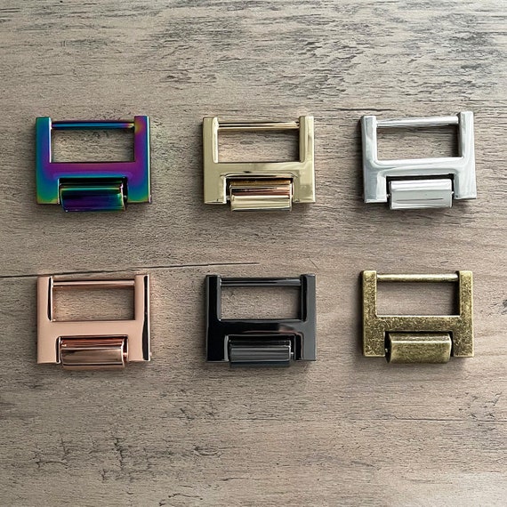 Minimalist Metal Strap Connectors: 1-inch Handbag Hardware (Set of 4)