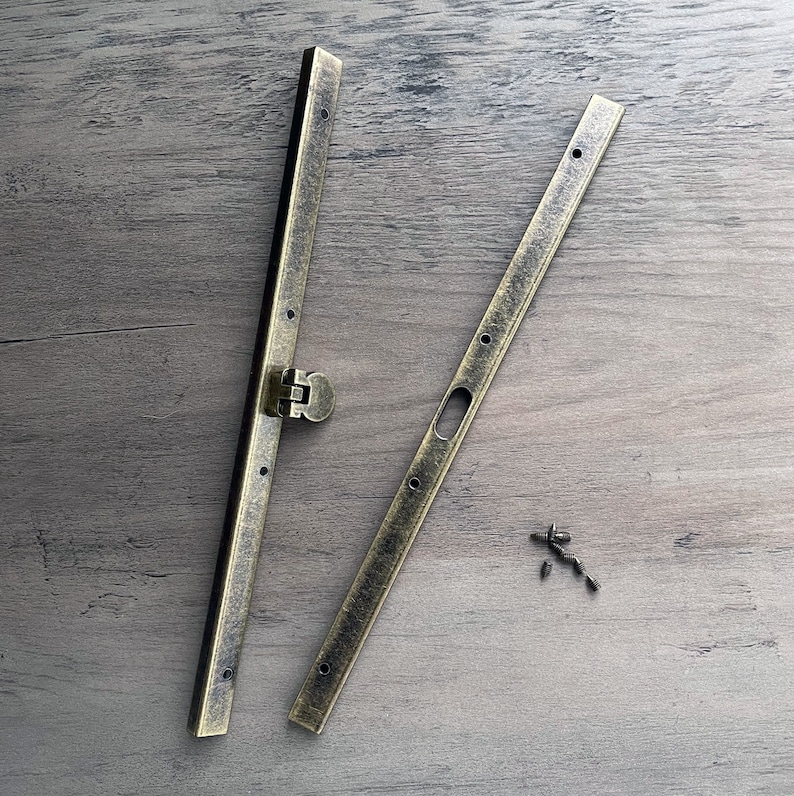 Wallet Clutch frame - 7.5 Inch Antique Brass