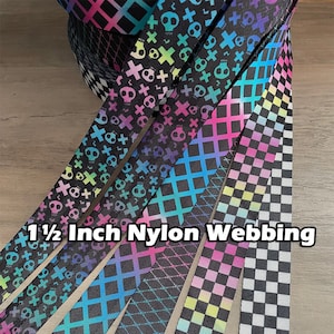 1.5 Inch Nylon Seat Belt Webbing By the yard - Specialty Patterns