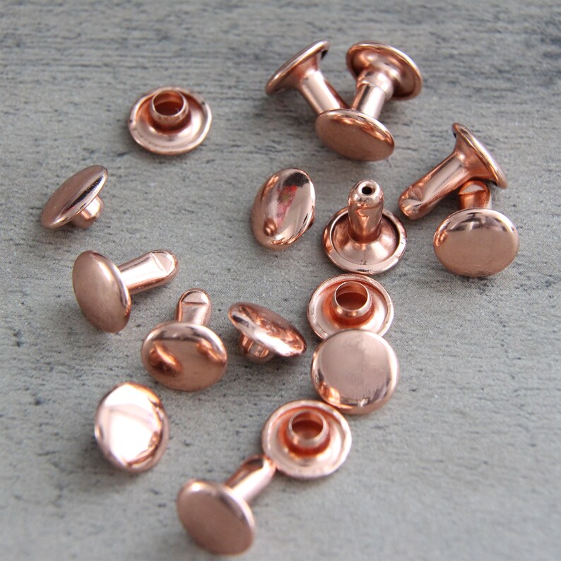 8mm Double Capped Rivets 2050100 Sets 8mm Cap X 8mm Post Etsy