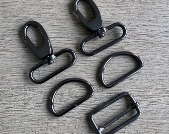 Adjustable Strap Hardware Kit - 1.5 Inch - D-rings Handbags Bag