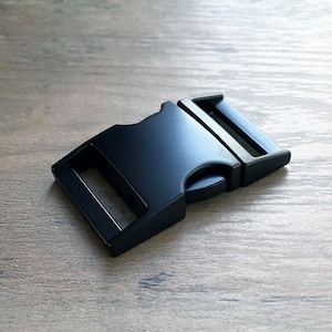 Metal Side Release Buckle 1 inch Pack of 2 Matte Black