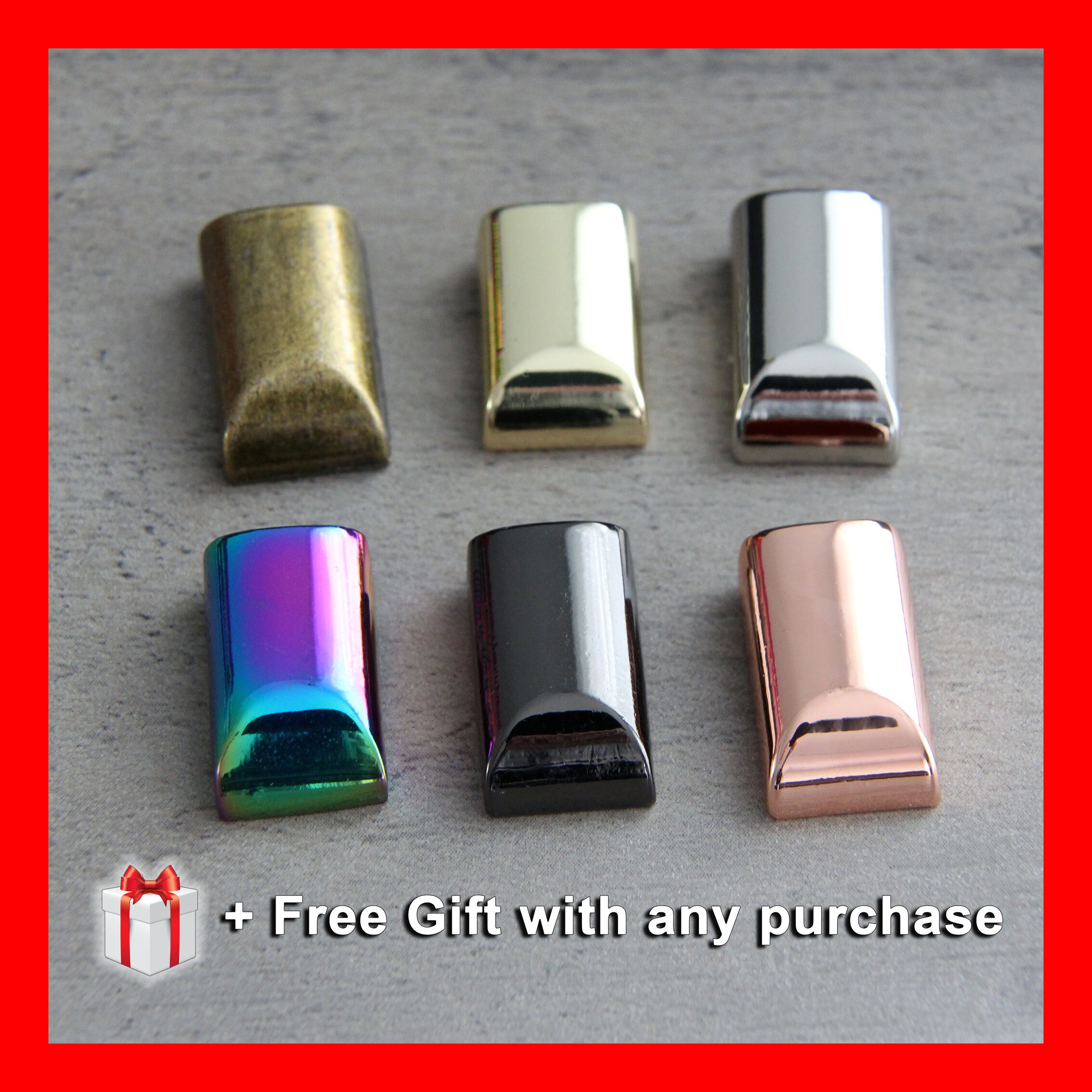 Zipper Cord Ends- Four 1/2 inch zipper cord ends, silver, gold, gunme…