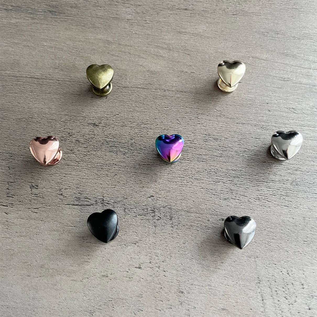 Heart Rivets - Etsy