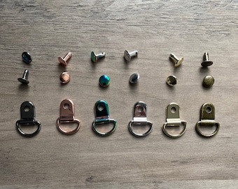 Corset D Ring Strap Connectors: 13mm Bag Hardware (10 Pack)
