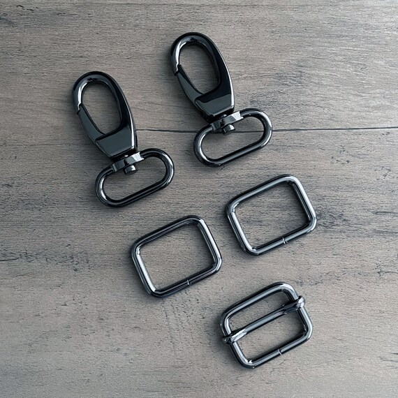 Adjustable Strap Hardware Kit - 1 Inch - Rectangle Rings Handbags