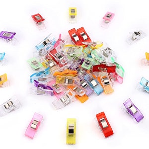 Sewing Clips Set: Assorted Colors, Fabric Quilting Clips (15-100 Piece)