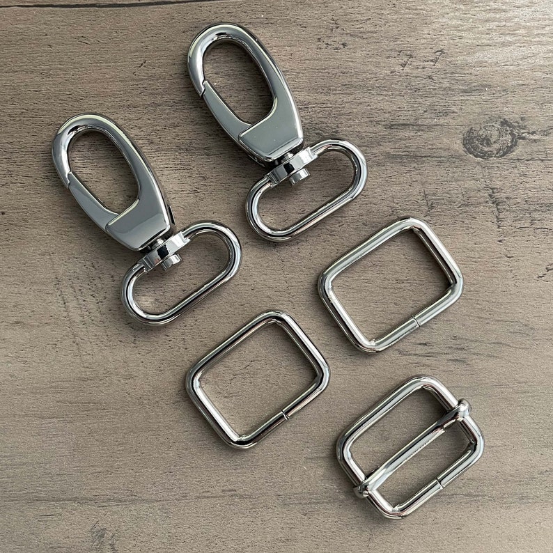 Adjustable Strap Hardware Kit 1 Inch Rectangle Rings Etsy