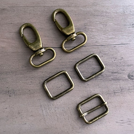 Adjustable Strap Hardware Kit - 1 Inch - Rectangle Rings Handbags