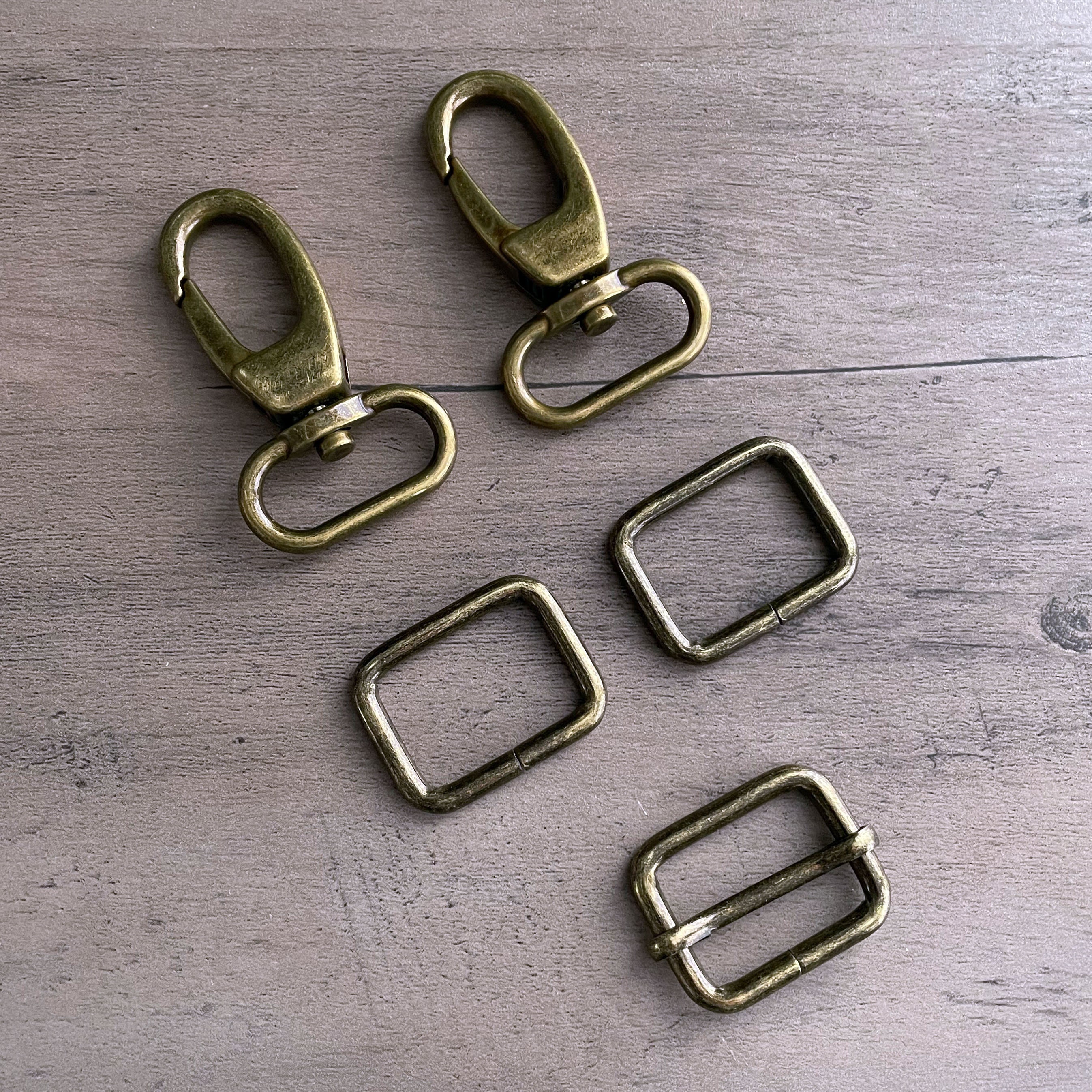 Adjustable Strap Hardware Kit - 1 Inch - Rectangle Rings Handbags