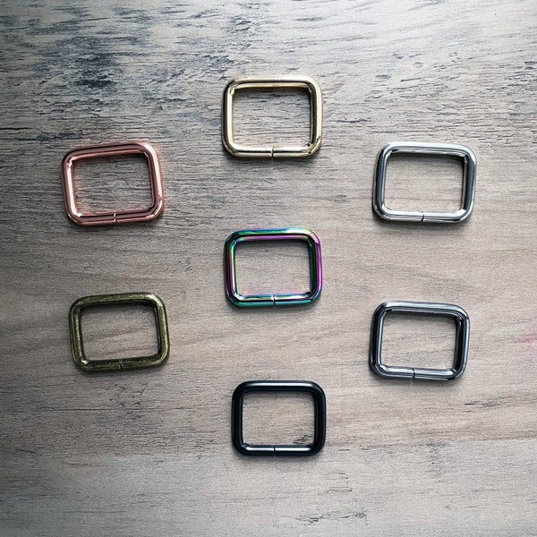 1" Rectangle Rings (4 pieces)  Square Rings