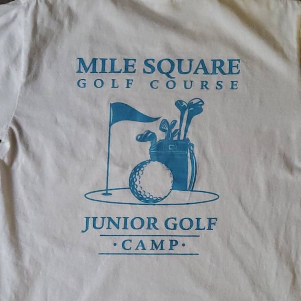 Vintage Y2K Port & Company Junior Golf Camp Graphic T-Shirt