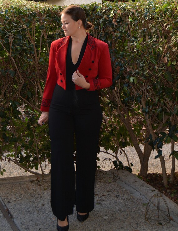 Vintage! 1980s 1990s Worthington Red Cropped Blaze
