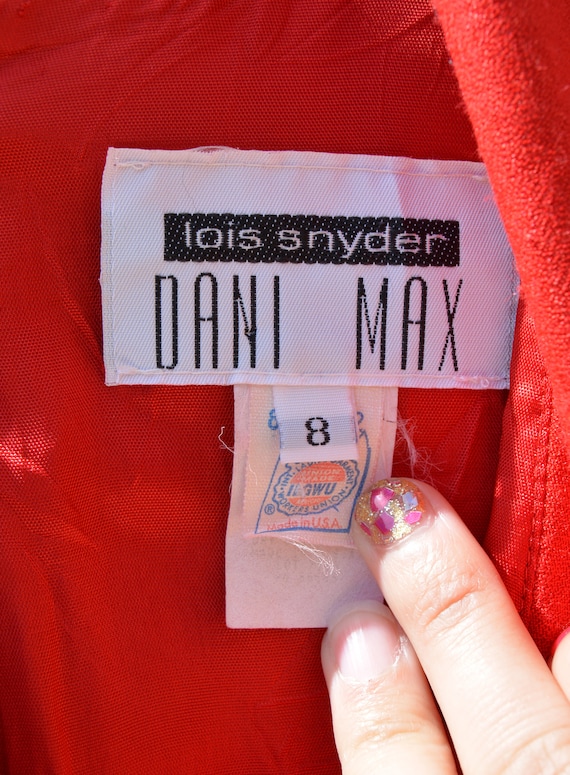 Vintage 1980s Lois Snyder Dani Max Red Sailor Lon… - image 4