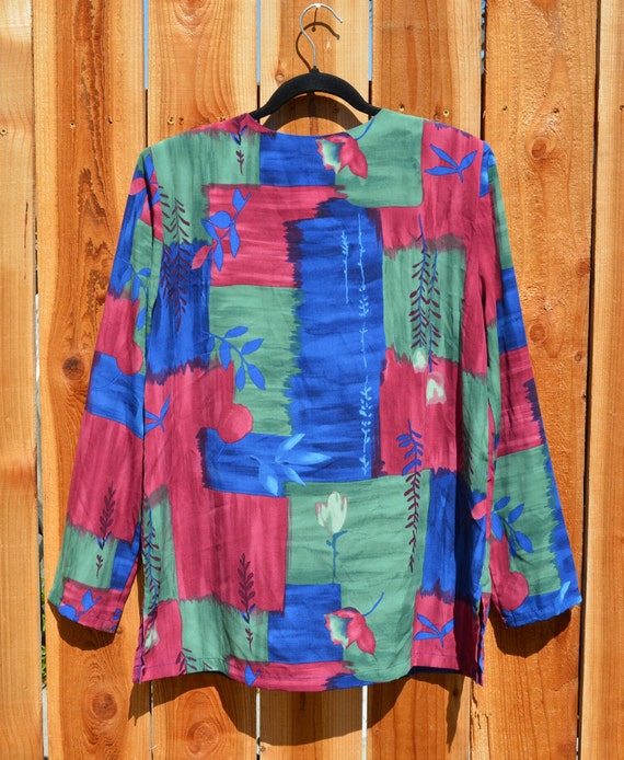 Vintage 1990s Elizabeth Williams Printed Blazer - image 5