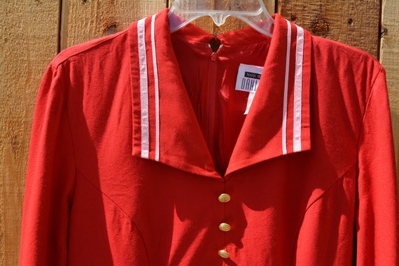 Vintage 1980s Lois Snyder Dani Max Red Sailor Lon… - image 3