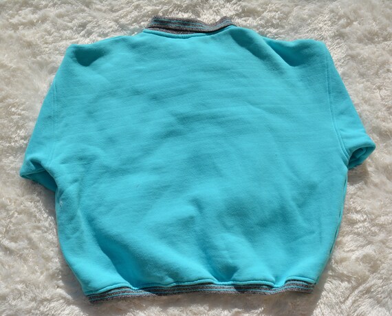 Vintage 1990s Gang Turquoise Popover Polo Henley … - image 5