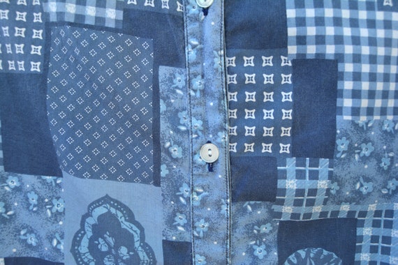 Vintage 1990s The Limited Navy Denim Chambray Blu… - image 3