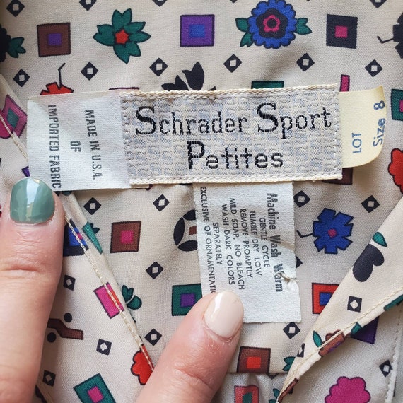 Vintage 1980s Schrader Sport Petites Patterned Lo… - image 8