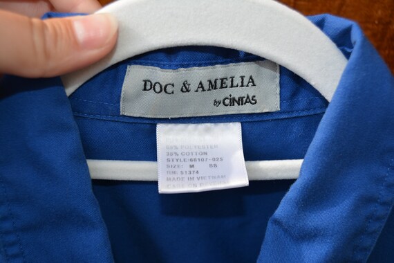 Vintage 1990s Doc & Amelia "K" Initial Blue Work … - image 3