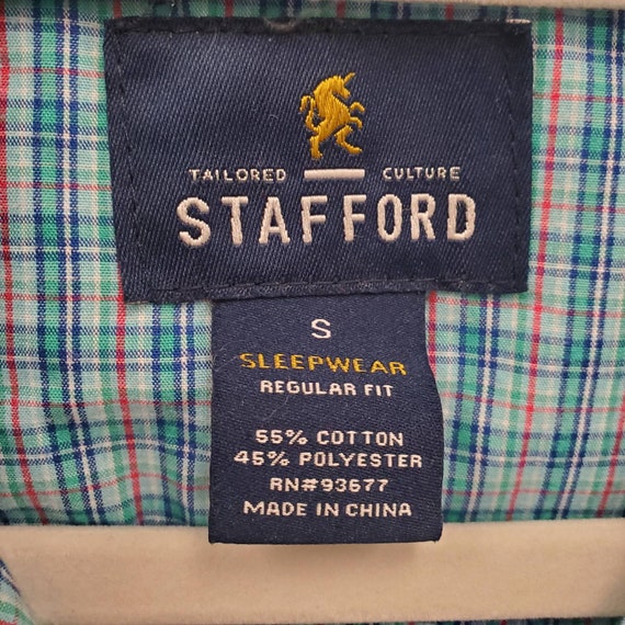 Vintage Y2K Stafford Short Sleeve Blue Men's Paja… - image 4