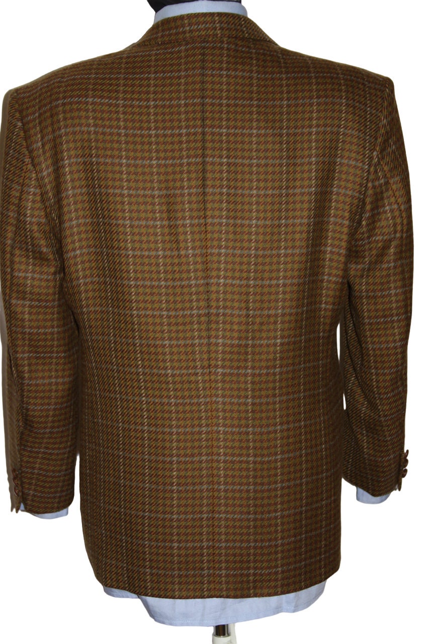 Sir Men's Luxurious Vintage Tweed Wool Multicolored Houndstooth Checked ...