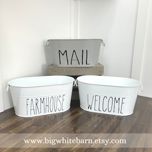 Metal Storage Bin, Metal Tub, Storage Bin, Oval Storage Bin, Storage Container, Farmhouse Decor, Planter, Kitchen Storage, Storage Bucket