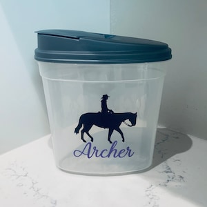 Western Horse Treat Container, Treat Container, Equestrian Gift, Horse Gifts, Horse Treats, Horse Show Supplies, Horse Supplies, Barn Gifts